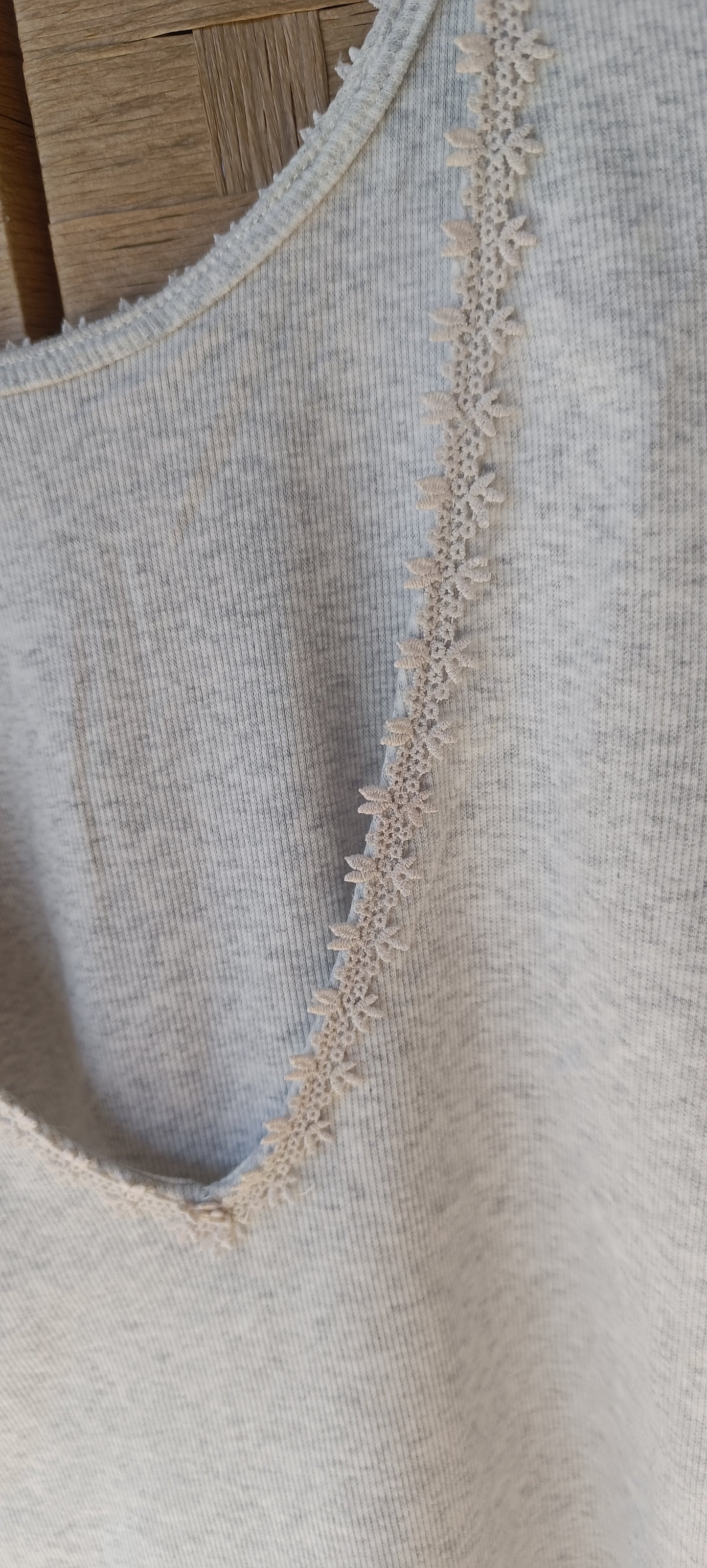 Tee-shirt gris dos nu réversible