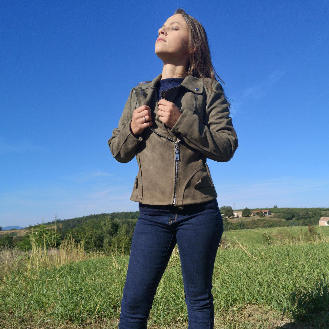 Perfecto suédine noir Taille S