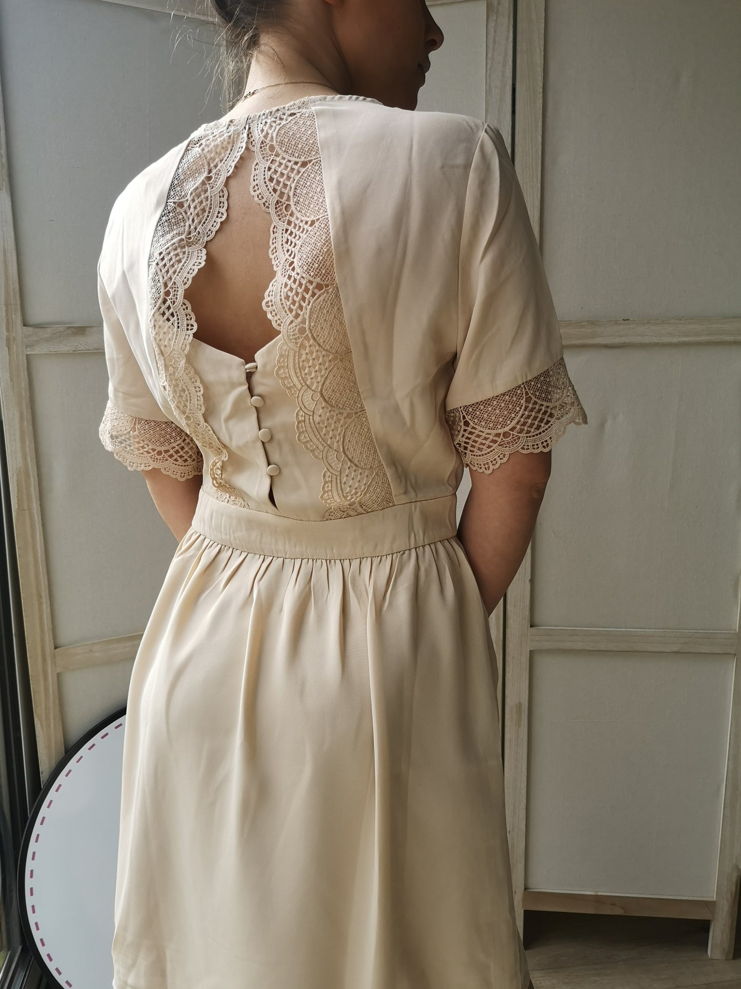 Robe cérémonie beige