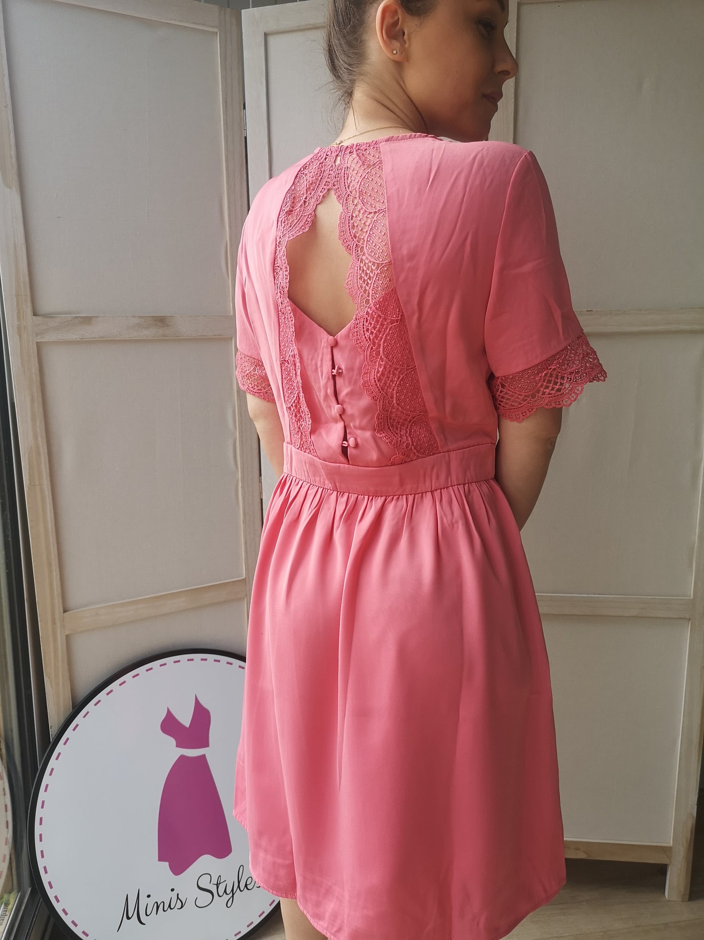 Robe cérémonie corail