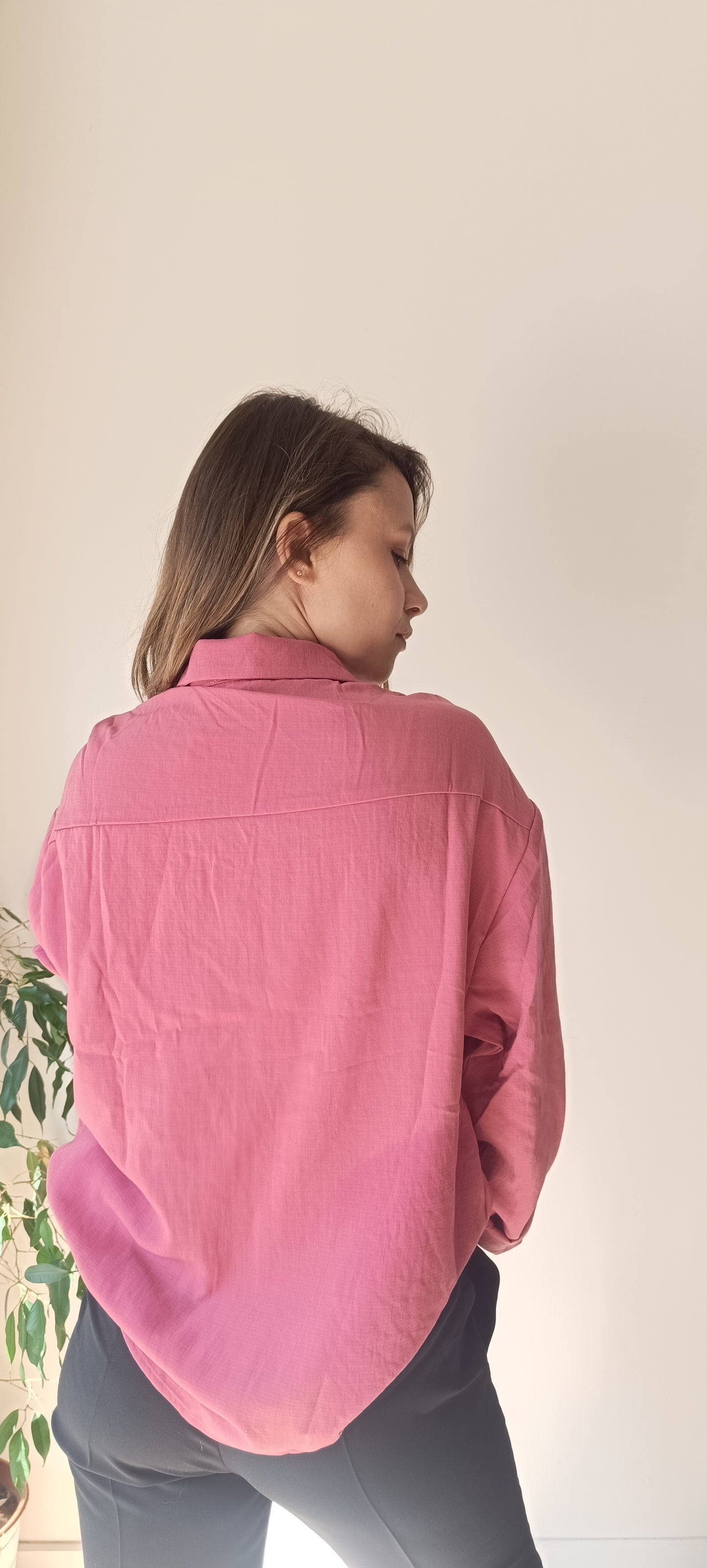 Chemise élégante vieux rose