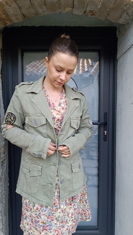 Veste saharienne kaki