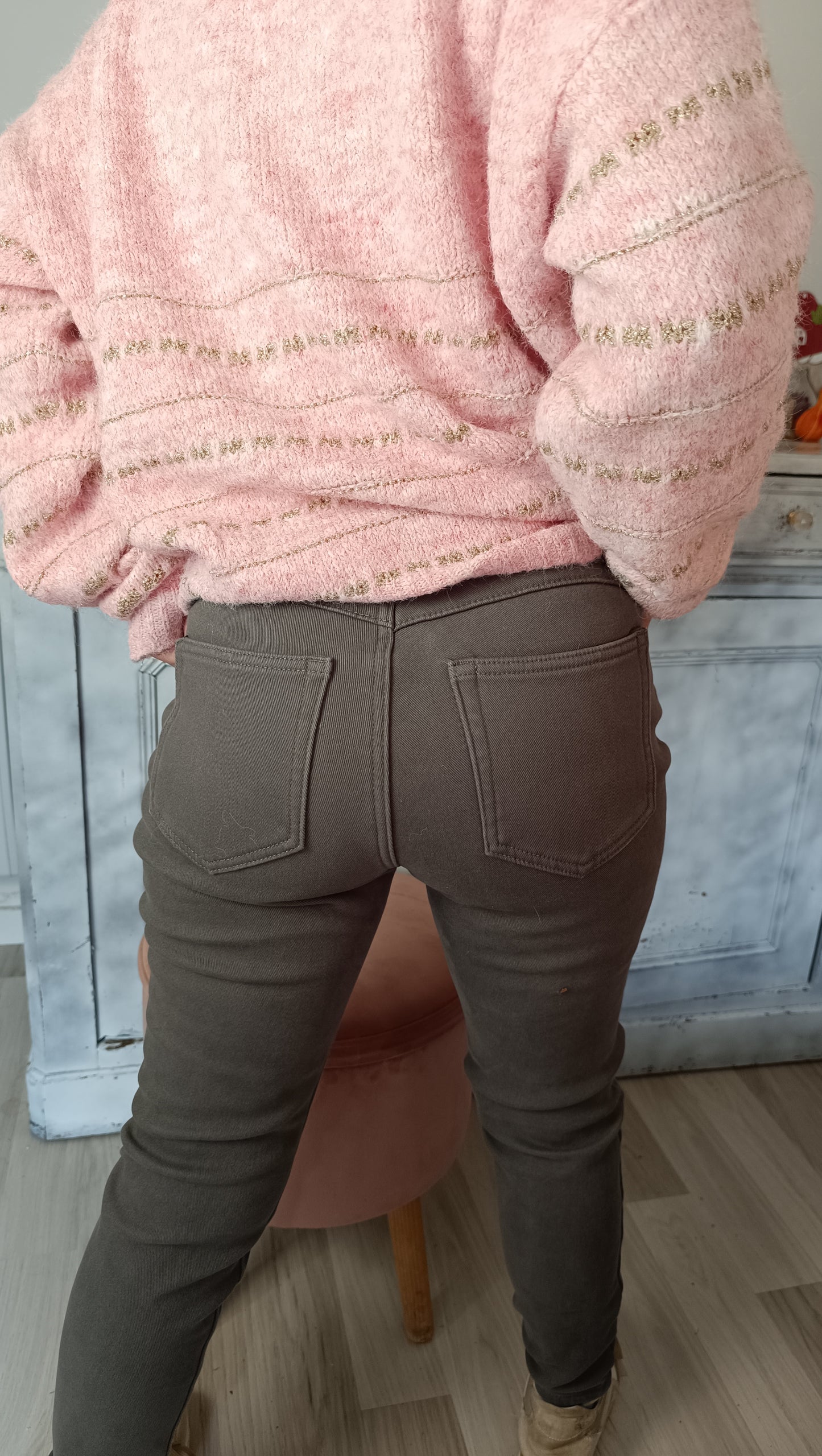 Pantalon fourré gris