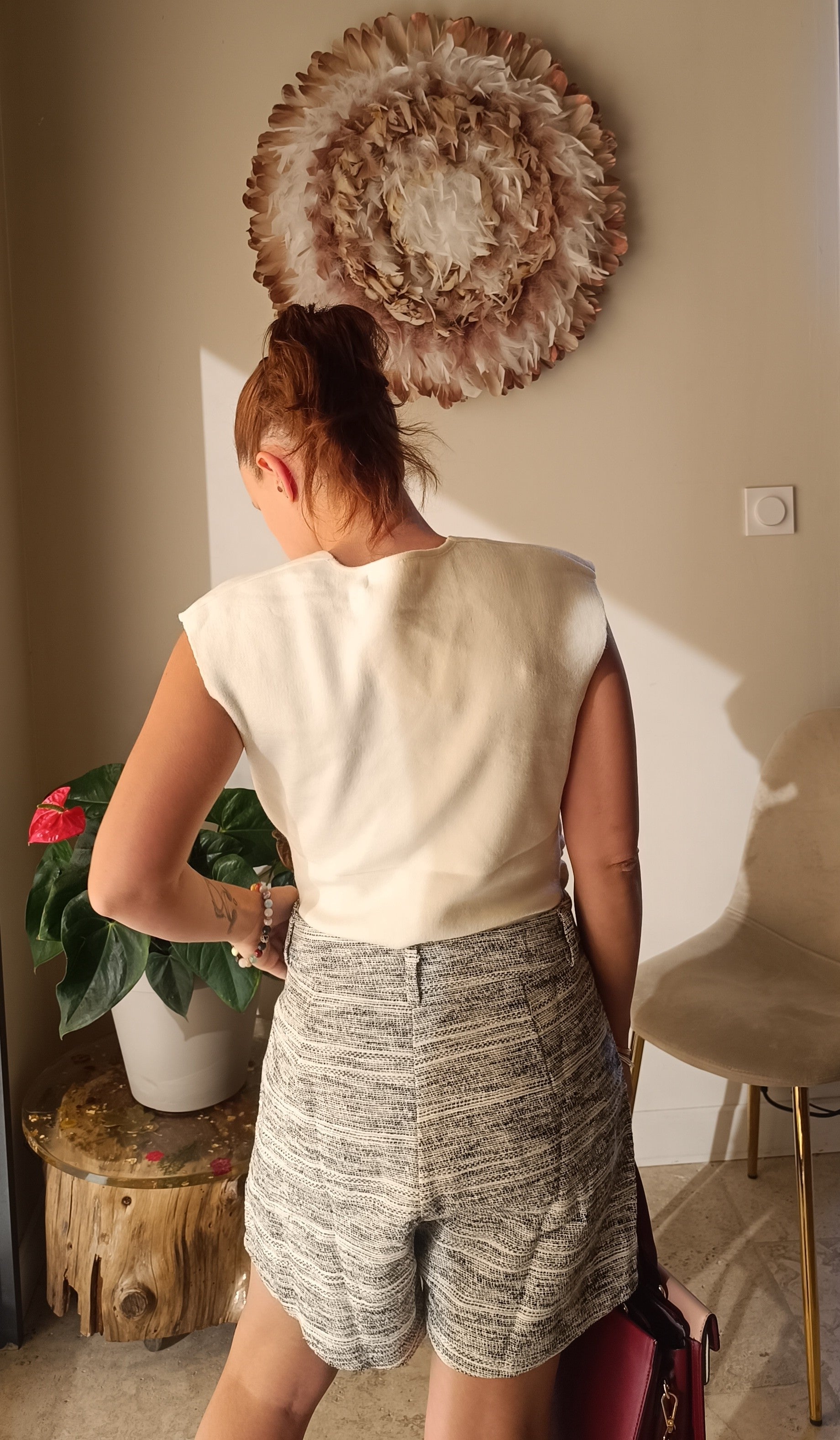 Pull sans manches écru Minis Styles