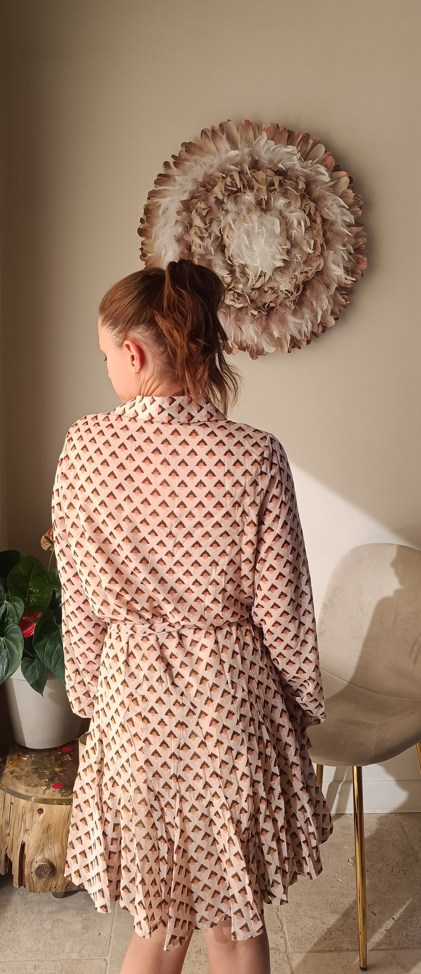 Robe fluide imprimé automnale