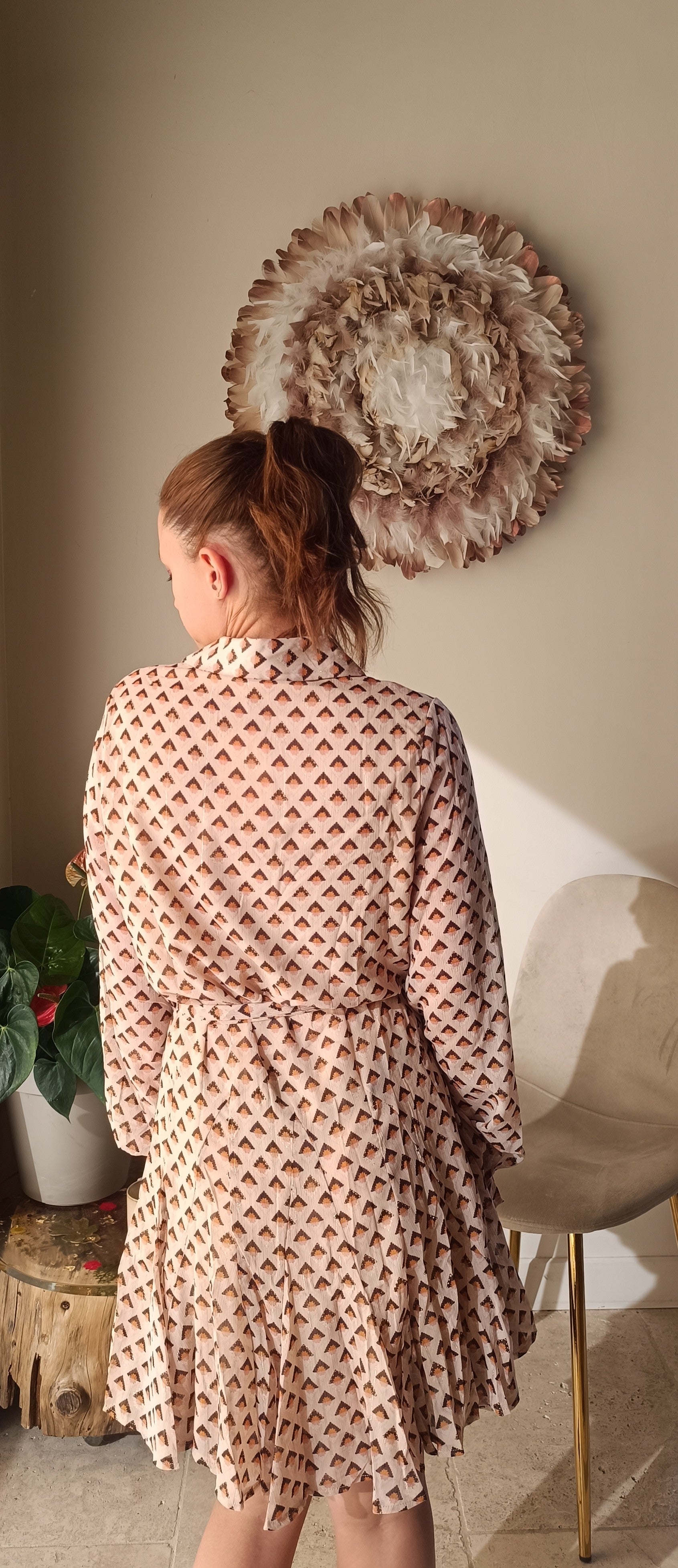 Robe fluide imprimé automnale
