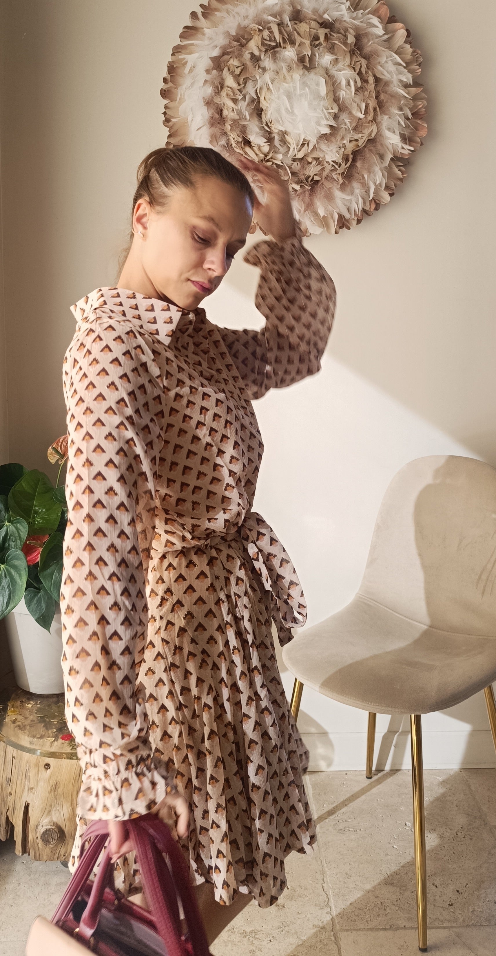 Robe d'automne à manches longues