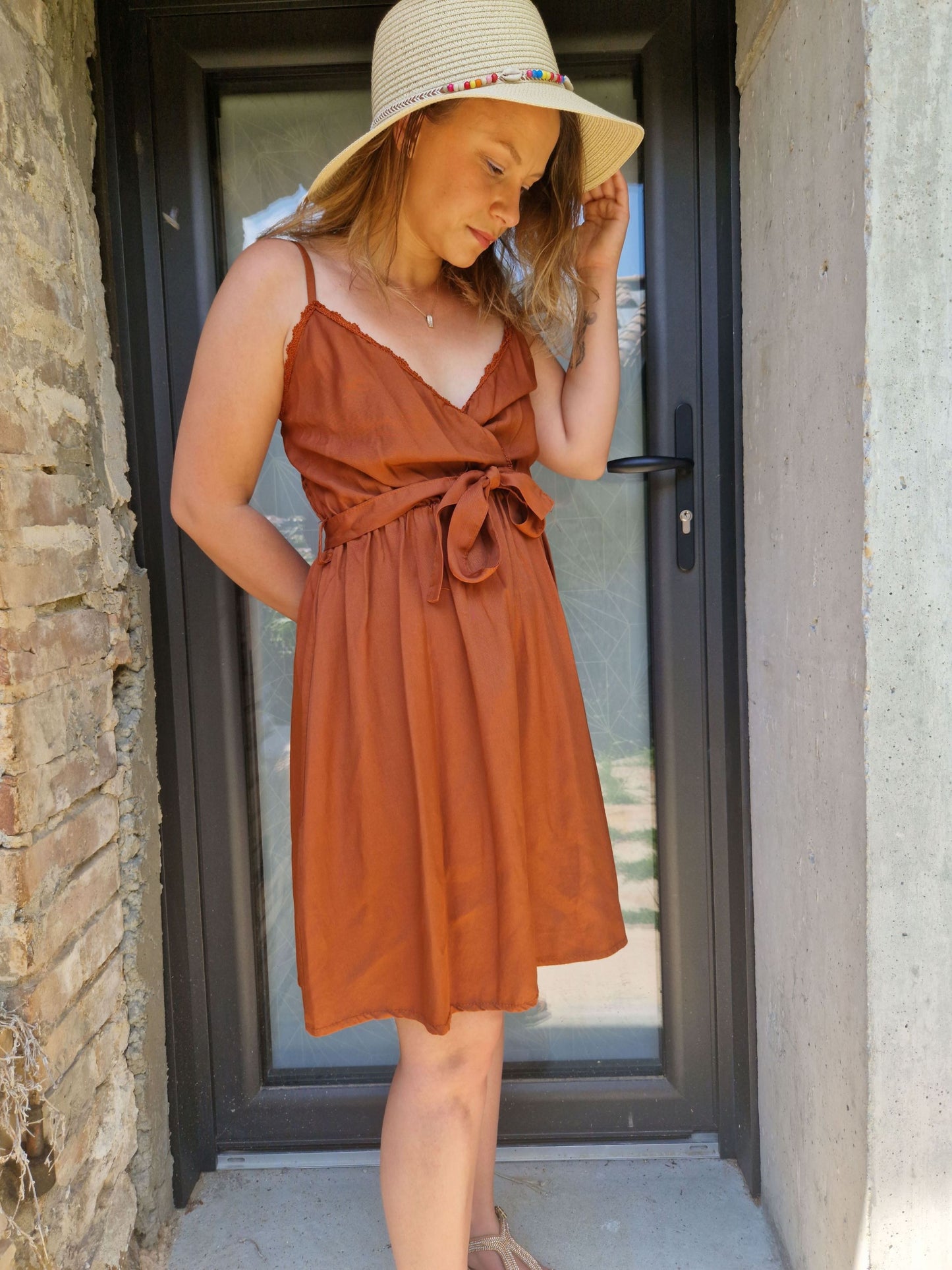 Robe terracotta