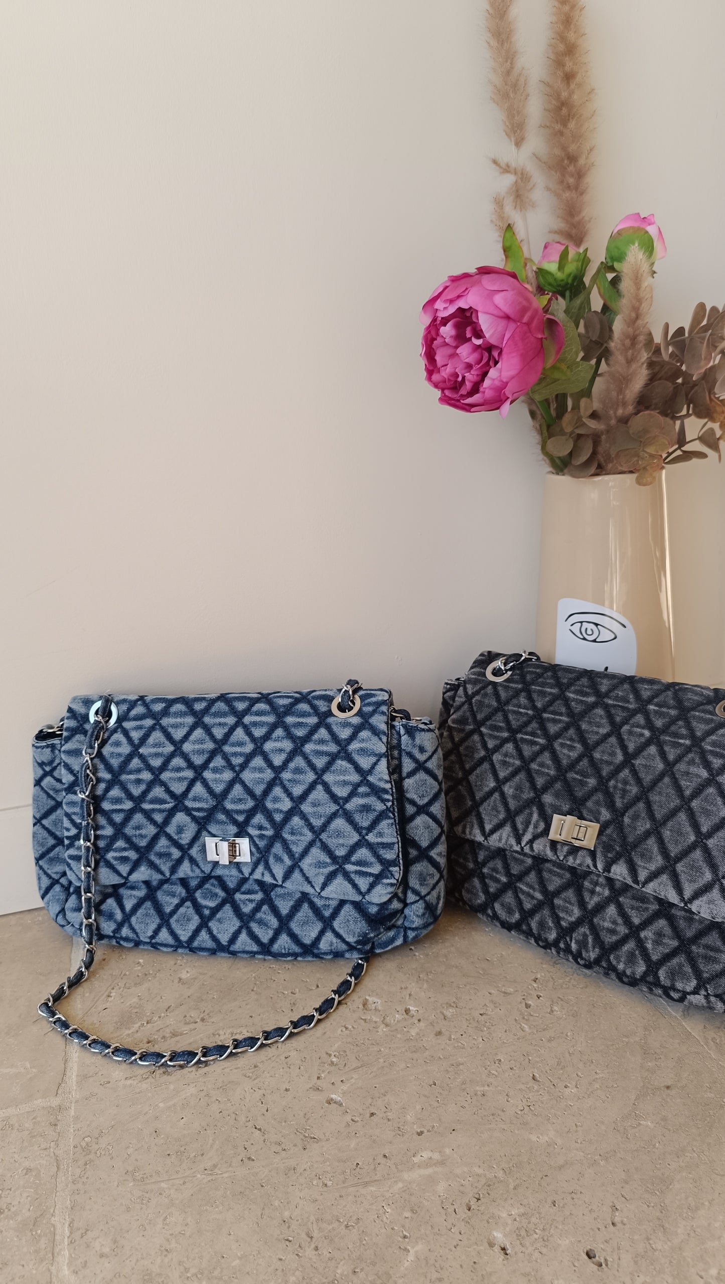 Sac a main en jean avec bandouliere inspi Chanel