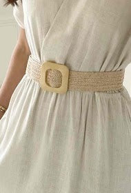 Ceinture tréssé beige