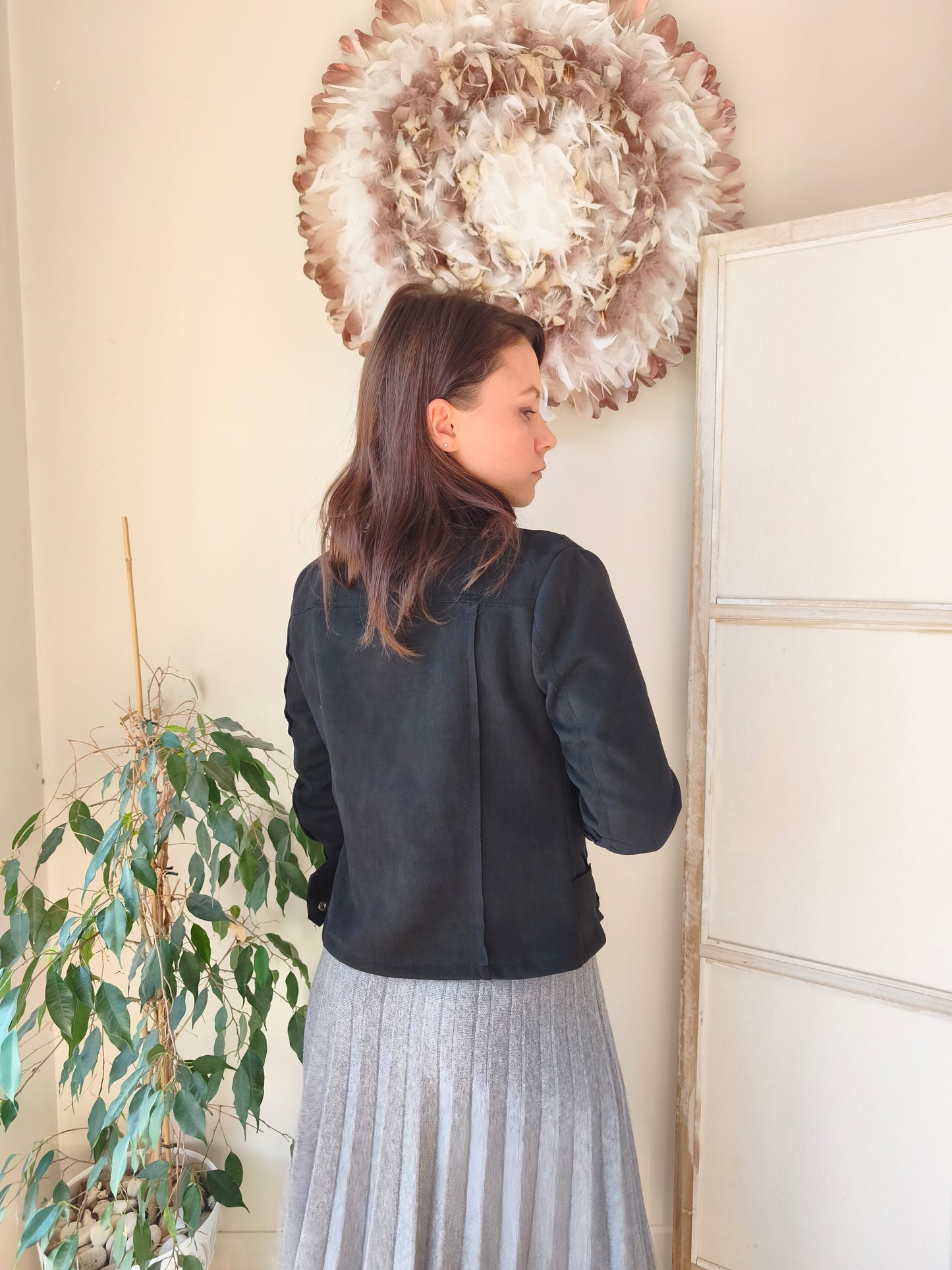 Perfecto suédine noir Taille S