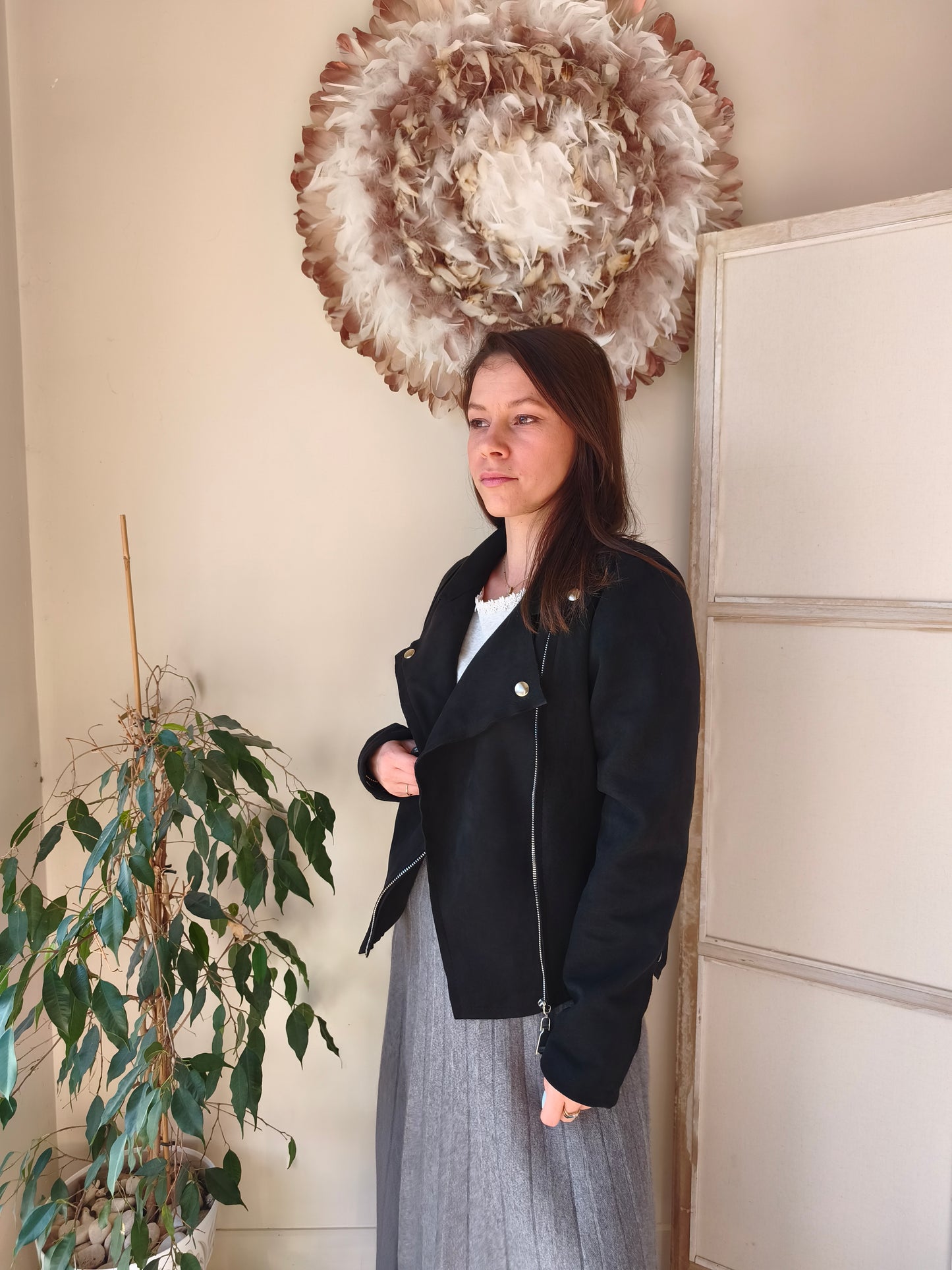 Perfecto suédine noir Taille S