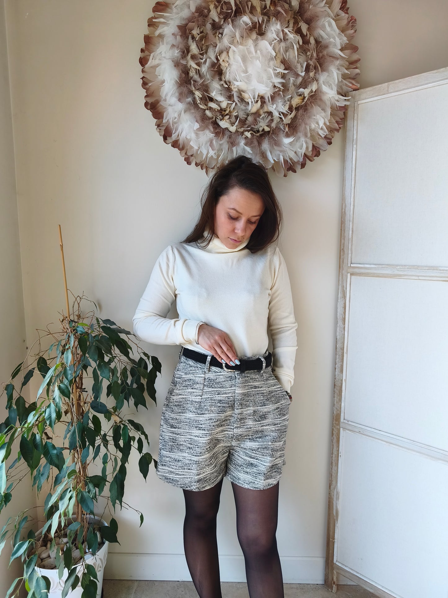 Short d'hiver taille haute