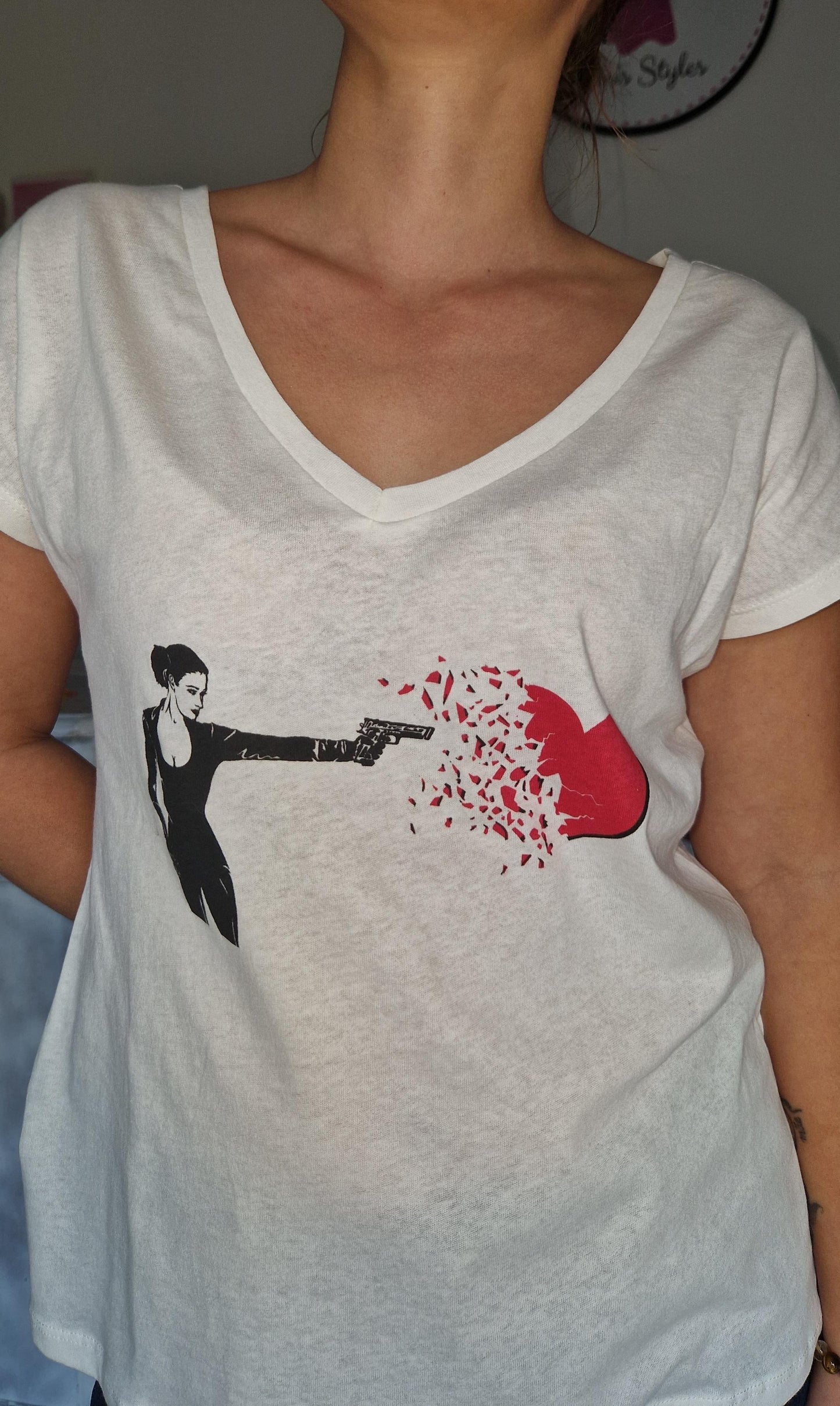 Tee-shirt Upcyclé "Coeur brisé"