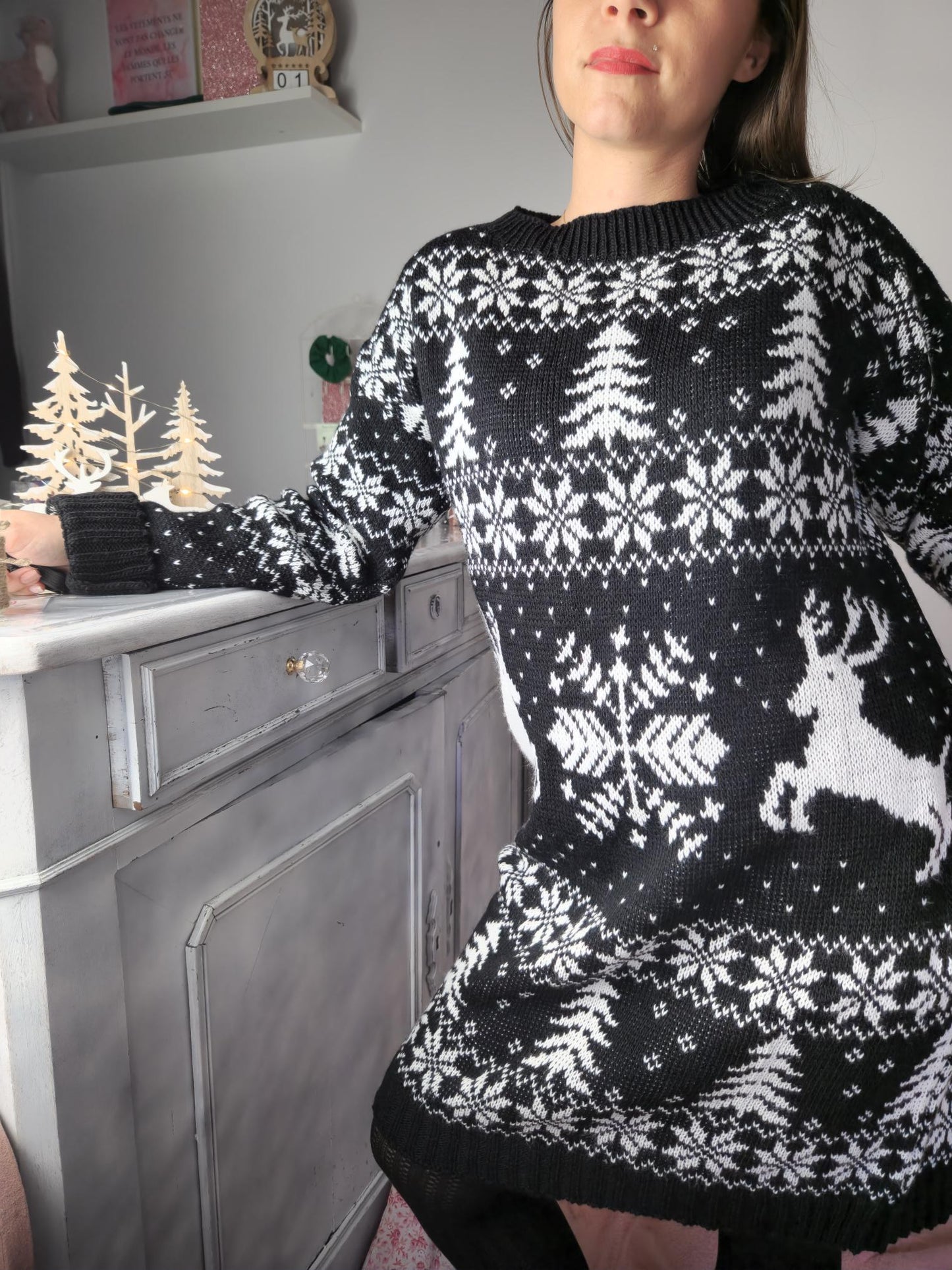 Robe pull de noel