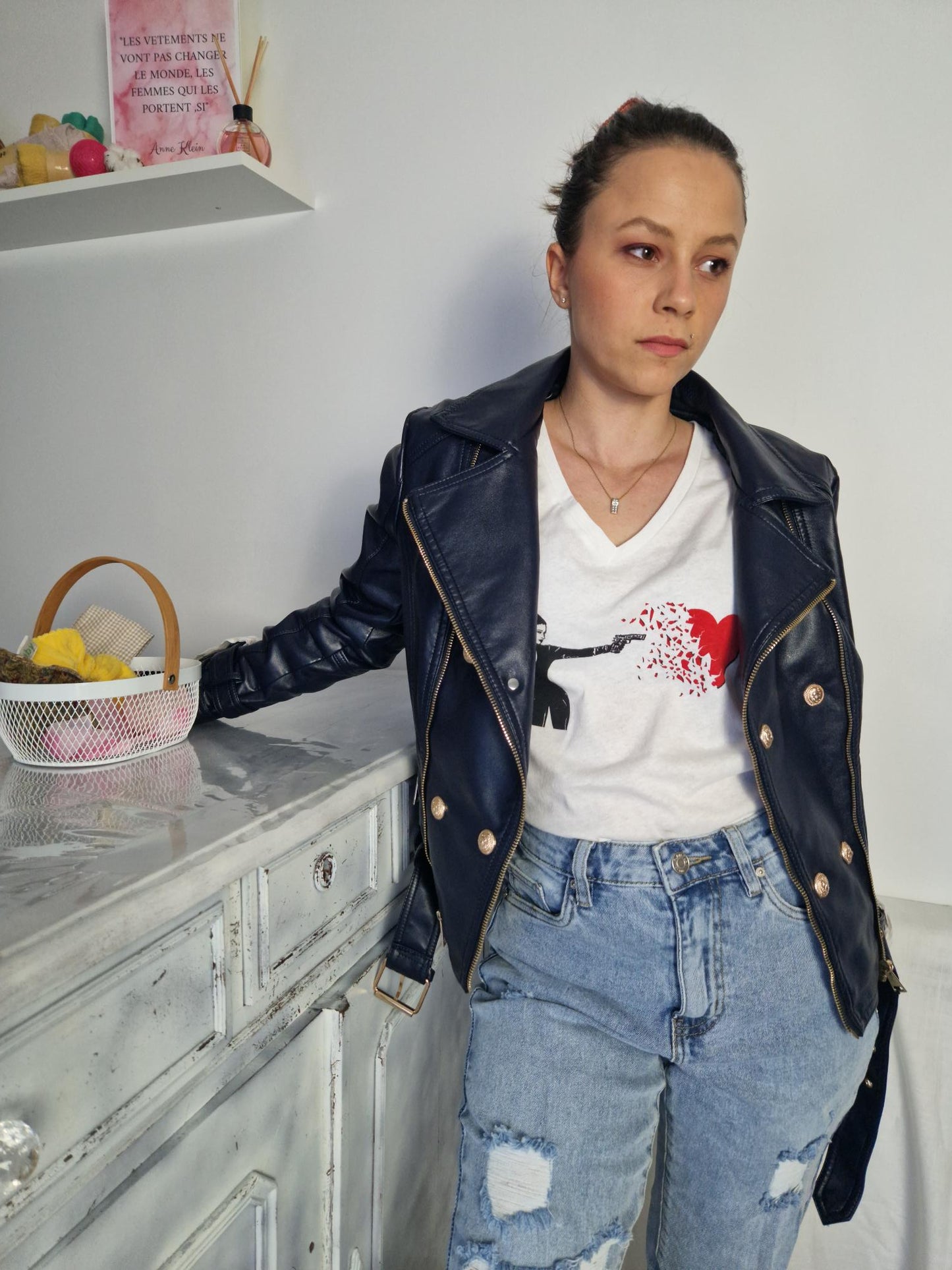 Tee-shirt Upcyclé "Coeur brisé"