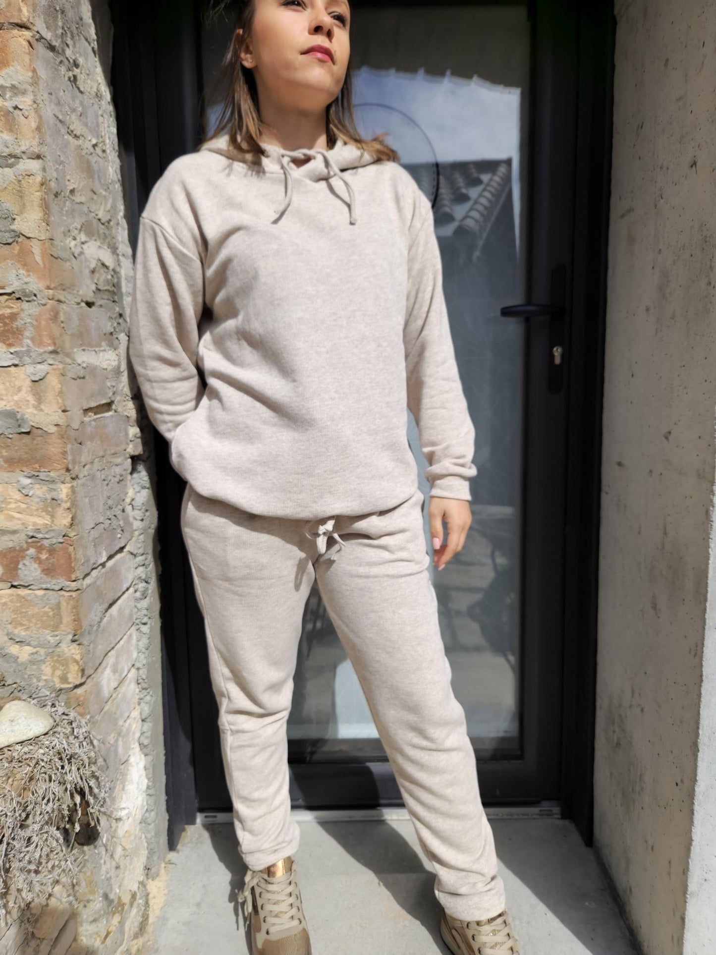 Ensemble sportwear écru upcyclé