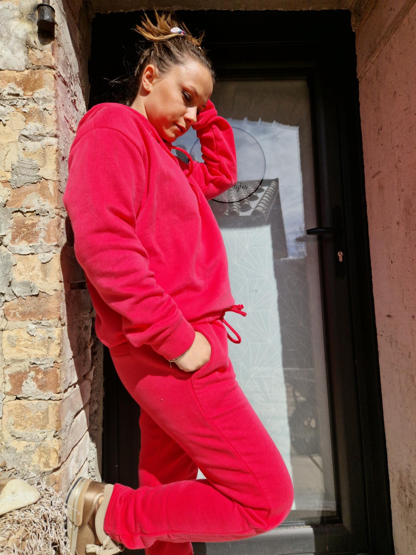 Ensemble sportswear fuschia