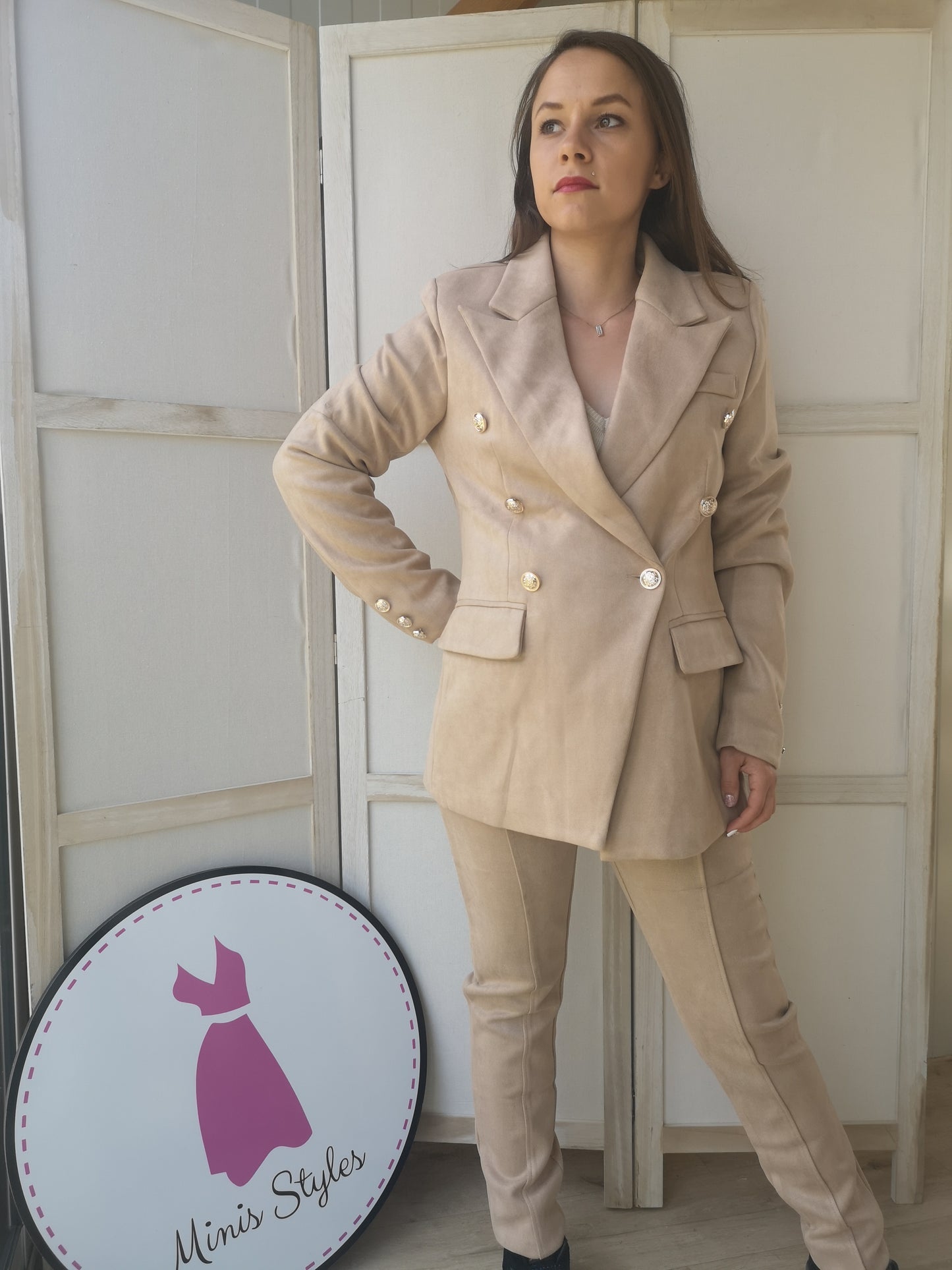 Blazer suédine Beige