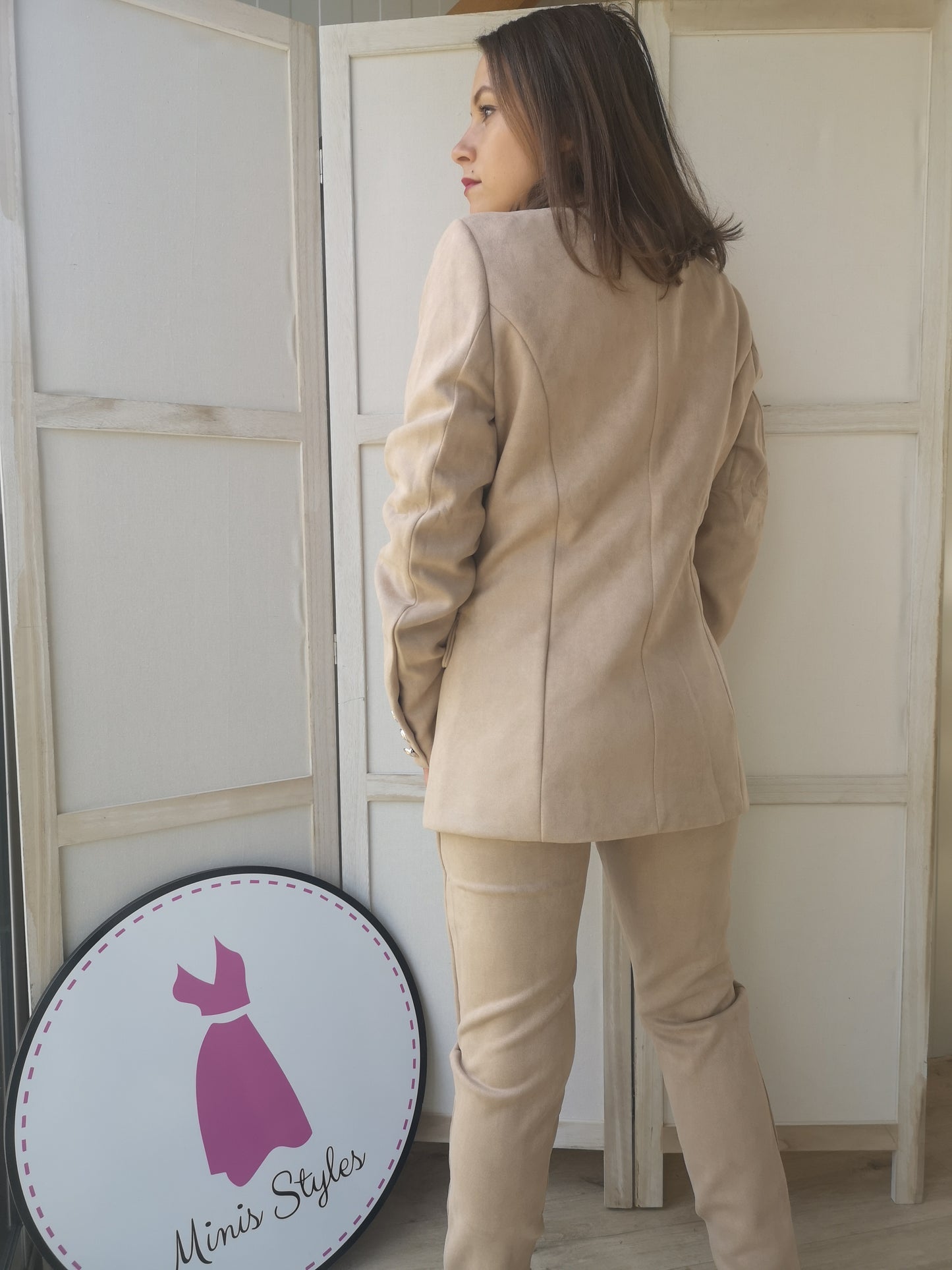 Blazer suédine Beige