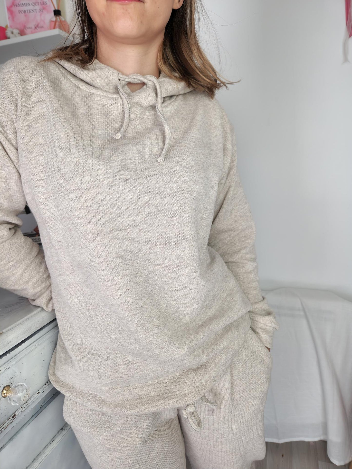 Ensemble sportwear écru upcyclé